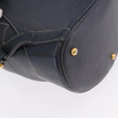 LOEWE Body Bag Leather Navy Gold Auth bs36326-17