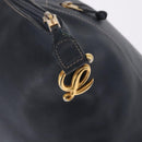 LOEWE Body Bag Leather Navy Gold Auth bs36326-18