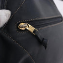 LOEWE Body Bag Leather Navy Gold Auth bs36326-21