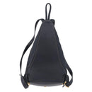 LOEWE Body Bag Leather Navy Gold Auth bs36326-2