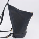 LOEWE Body Bag Leather Navy Gold Auth bs36326-4