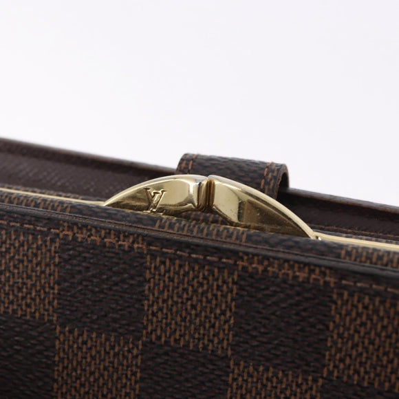 LOUIS VUITTON Damier Ebene Portefeuille Viennois Wallet N61674 LV Auth bs36328