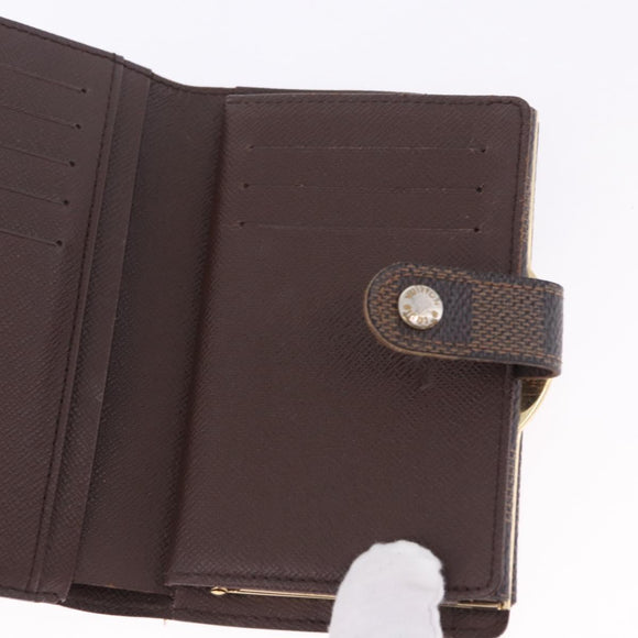 LOUIS VUITTON Damier Ebene Portefeuille Viennois Wallet N61674 LV Auth bs36328