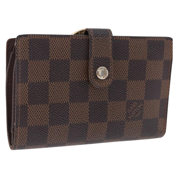 LOUIS VUITTON Damier Ebene Portefeuille Viennois Wallet N61674 LV Auth bs36328