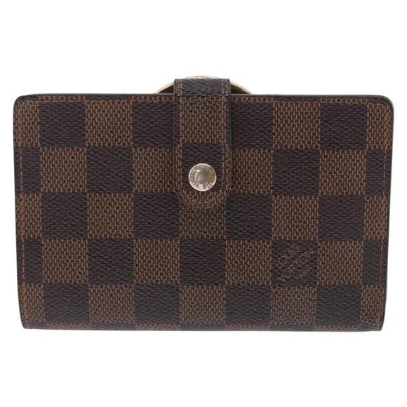 LOUIS VUITTON Damier Ebene Portefeuille Viennois Wallet N61674 LV Auth bs36328