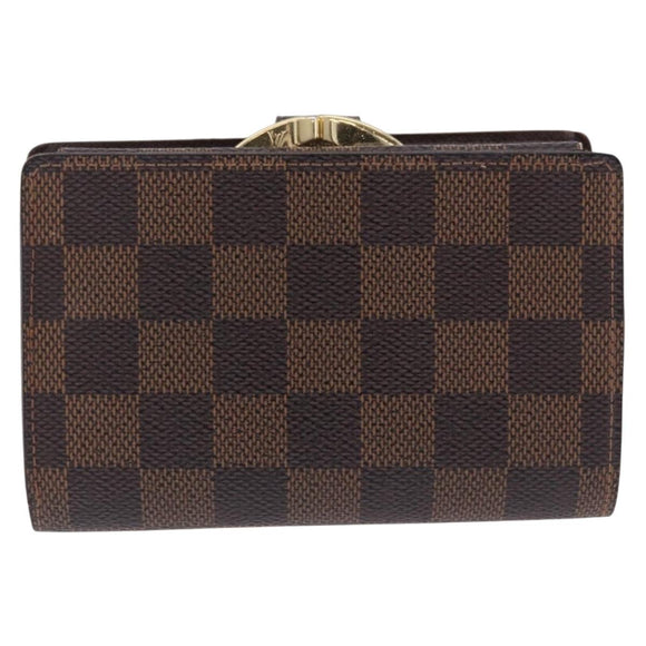 LOUIS VUITTON Damier Ebene Portefeuille Viennois Wallet N61674 LV Auth bs36328