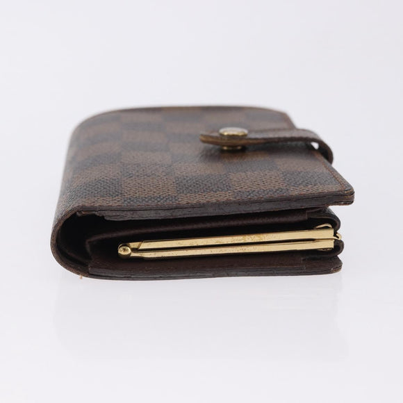 LOUIS VUITTON Damier Ebene Portefeuille Viennois Wallet N61674 LV Auth bs36328