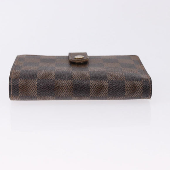 LOUIS VUITTON Damier Ebene Portefeuille Viennois Wallet N61674 LV Auth bs36328