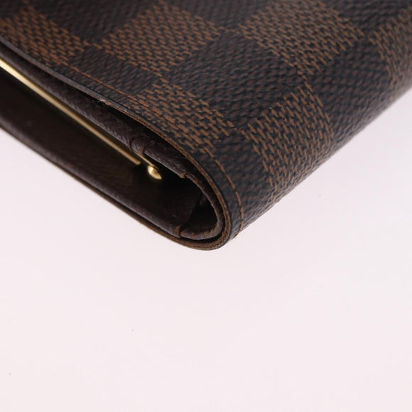 LOUIS VUITTON Damier Ebene Portefeuille Viennois Wallet N61674 LV Auth bs36328