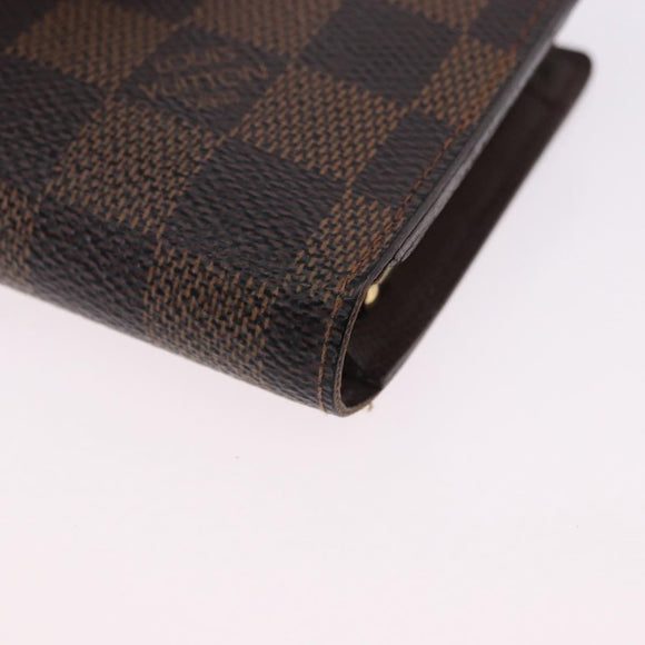 LOUIS VUITTON Damier Ebene Portefeuille Viennois Wallet N61674 LV Auth bs36328