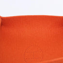 HERMES Vie de France tray Accessory Case Felt Orange Auth bs36329V-10