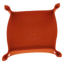 HERMES Vie de France tray Accessory Case Felt Orange Auth bs36329V-2