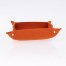 HERMES Vie de France tray Accessory Case Felt Orange Auth bs36329V-6