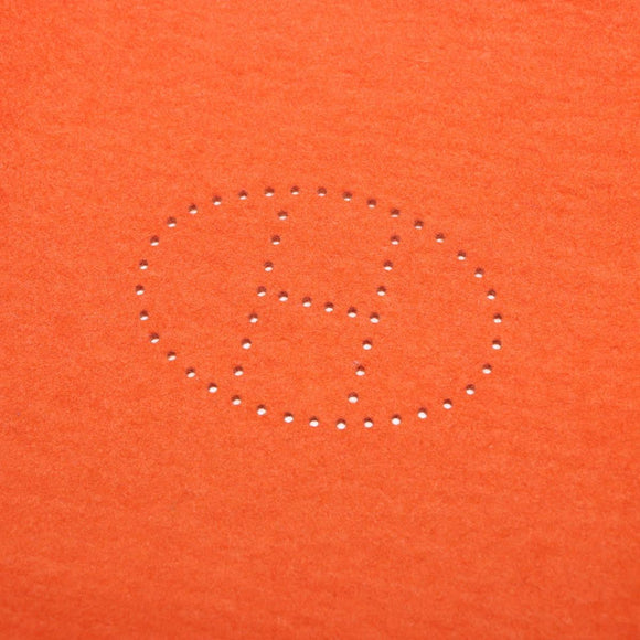 HERMES Vie de France tray Accessory Case Felt Orange Auth bs36329V