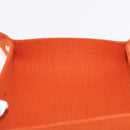 HERMES Vie de France tray Accessory Case Felt Orange Auth bs36329V-9