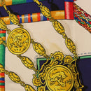HERMES Carre 90 Scarf Pwlile Mcuin Silk Navy Auth bs36330-12