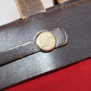 HERMES Herbag Cabas MM Hand Bag Canvas Leather Red Gold Auth bs36333-17