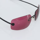 CHANEL Sunglasses Plastic Black CC Auth bs36334-6