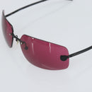 CHANEL Sunglasses Plastic Black CC Auth bs36334-7