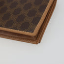CELINE Macadam Canvas Card Case PVC Leather Brown Auth bs36336V-15