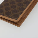 CELINE Macadam Canvas Card Case PVC Leather Brown Auth bs36336V-16