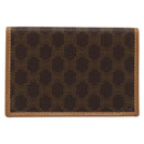 CELINE Macadam Canvas Card Case PVC Leather Brown Auth bs36336V-2
