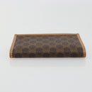 CELINE Macadam Canvas Card Case PVC Leather Brown Auth bs36336V-5