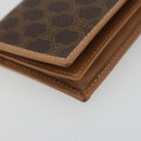 CELINE Macadam Canvas Card Case PVC Leather Brown Auth bs36336V-14