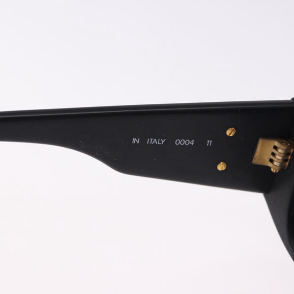 CHANEL Sunglasses Plastic Black Gold CC Auth bs36338