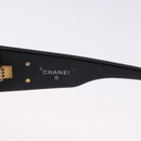CHANEL Sunglasses Plastic Black Gold CC Auth bs36338-13