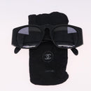 CHANEL Sunglasses Plastic Black Gold CC Auth bs36338-14
