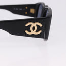 CHANEL Sunglasses Plastic Black Gold CC Auth bs36338-7