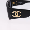 CHANEL Sunglasses Plastic Black Gold CC Auth bs36338-9