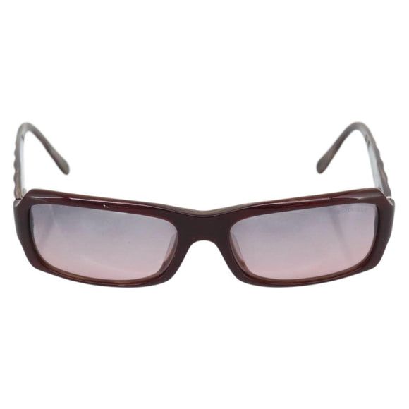 CHANEL Sunglasses Plastic Brown CC Auth bs36339