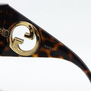 GUCCI Sunglasses Plastic Black Gold Auth bs36341-11
