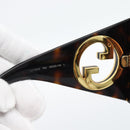 GUCCI Sunglasses Plastic Black Gold Auth bs36341-12