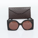 GUCCI Sunglasses Plastic Black Gold Auth bs36341-13