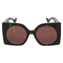 GUCCI Sunglasses Plastic Black Gold Auth bs36341-2