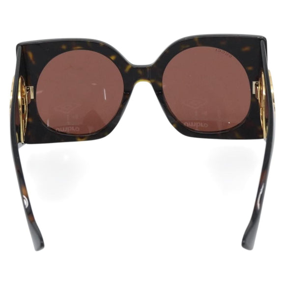 GUCCI Sunglasses Plastic Black Gold Auth bs36341