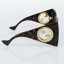 GUCCI Sunglasses Plastic Black Gold Auth bs36341-4
