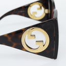 GUCCI Sunglasses Plastic Black Gold Auth bs36341-5