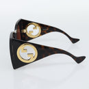 GUCCI Sunglasses Plastic Black Gold Auth bs36341-6