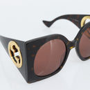 GUCCI Sunglasses Plastic Black Gold Auth bs36341-8