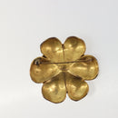 CHANEL Vintage Camellia Brooch Metal Gold Tone CC Auth bs36343V-3