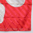 LOUIS VUITTON LV Cup 2000 Scarf Silk Red LV Auth bs36345-5