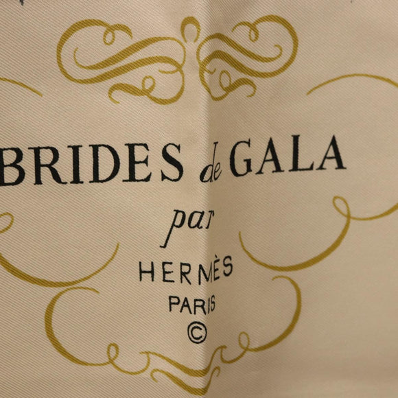 HERMES Carre 90 Scarf BRIDS De GALA Silk Blue Auth bs36346