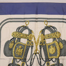 HERMES Carre 90 Scarf BRIDS De GALA Silk Blue Auth bs36346-3