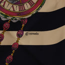 HERMES Carre 90 Scarf Parmi ls Fleurs Je Compte Les Heures Silk Auth bs36347-12