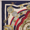 HERMES Carre 90 Scarf Parmi ls Fleurs Je Compte Les Heures Silk Auth bs36347-2