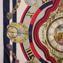 HERMES Carre 90 Scarf Parmi ls Fleurs Je Compte Les Heures Silk Auth bs36347-5